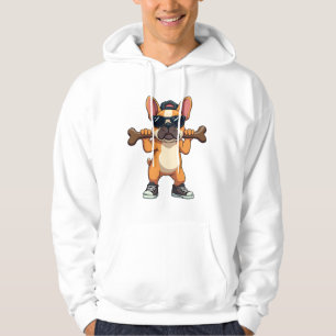 Sudadera Bulldog Francés Antiguo y Genial con Hueso de Dibu