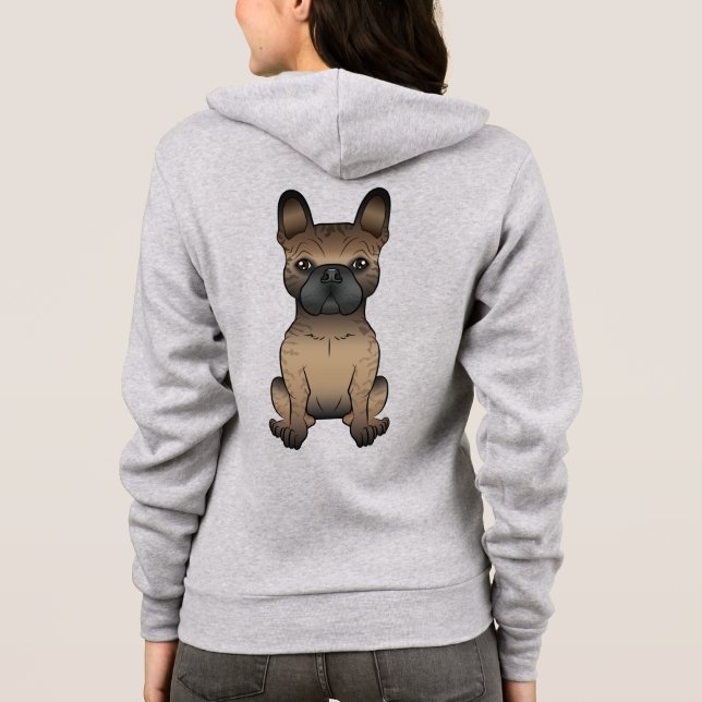 Sudadera Bulldog Francés Atigrado / Frenchie Perro De Dibuj (Reverso)