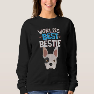 Sudadera Bulldog Francés Blanco Perro Mejor Amiga del Mundo