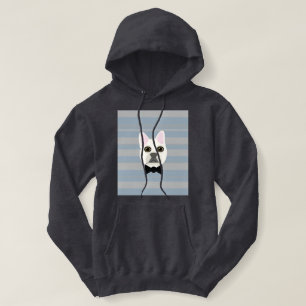 Sudadera Bulldog Francés Blanco, Rayas
