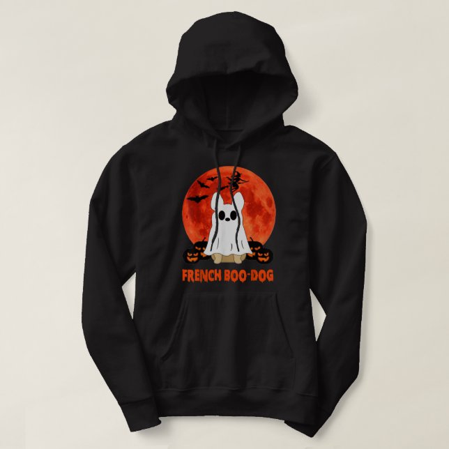 Sudadera Bulldog francés Boo Dog Frenchie Boo Dogs Ha (Diseño del anverso)