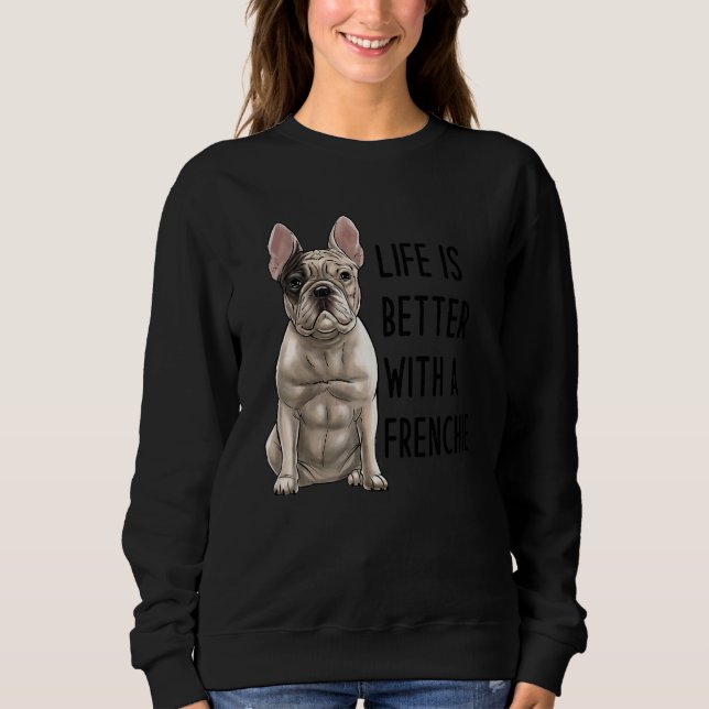 Sudadera Bulldog Francés Con Un Frenchie 1 (Anverso)