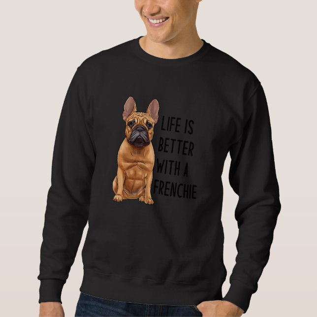 Sudadera Bulldog Francés  Con Un Frenchie  3 (Anverso)