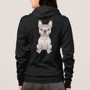 Sudadera Bulldog Francés crema sentado