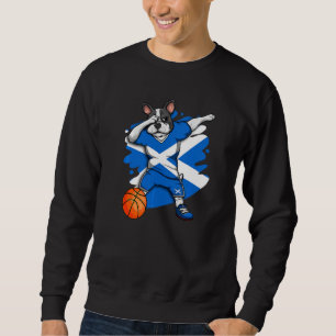 Sudadera Bulldog francés Dabbing Scotland Basketball Fan Je