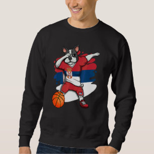 Sudadera Bulldog francés Dabbing Serbia Ventilador de balon