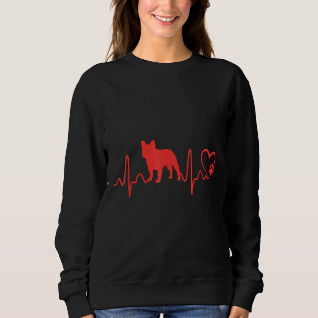 Sudadera bulldog francés de 365 Heartbeat (Anverso)