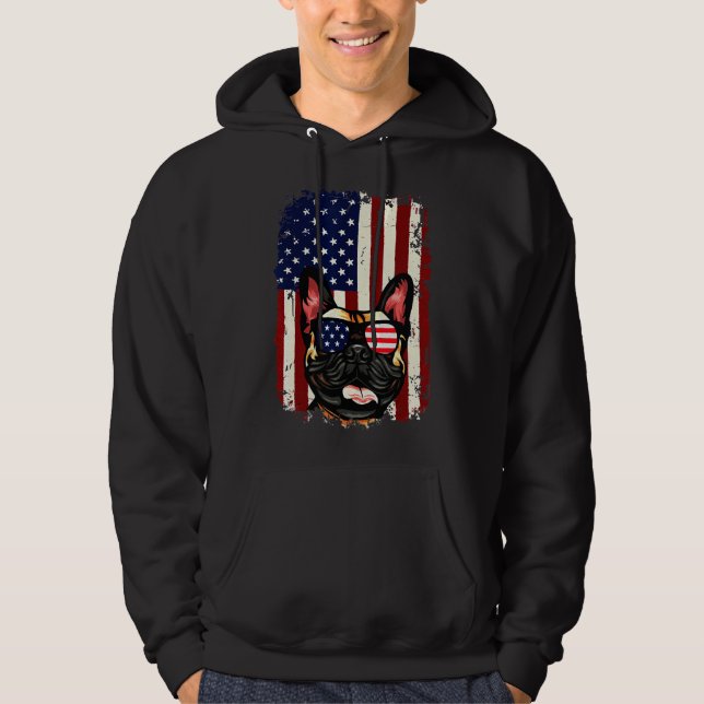 Sudadera Bulldog francés de bandera (Anverso)