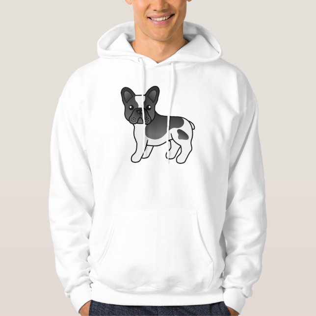 Sudadera Bulldog Francés de Manchas Negras Perro de Dibujos (Anverso)