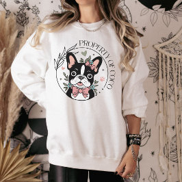 Sudadera Bulldog Francés Dibujado a Mano Personalizado Coqu