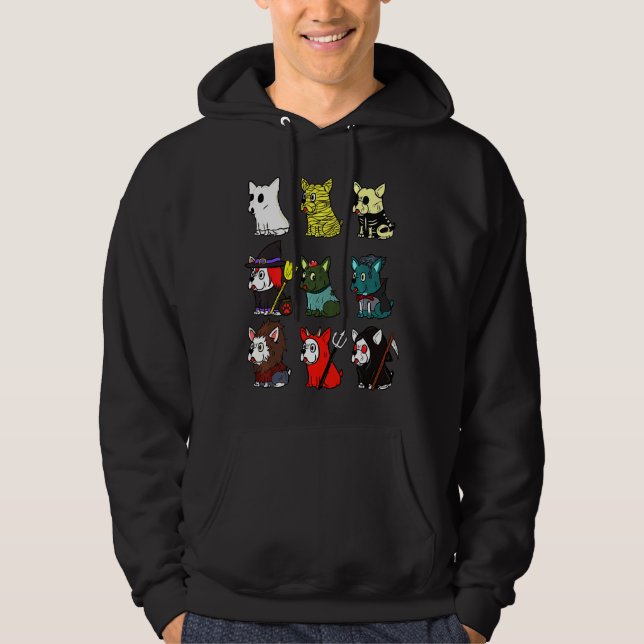 Sudadera Bulldog francés disfraza perro de Halloween (Anverso)