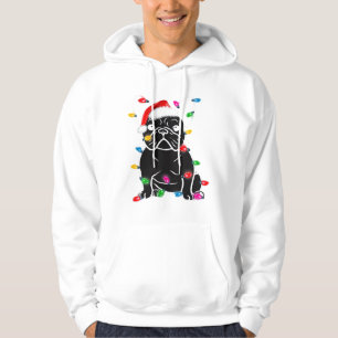 Sudadera Bulldog Francés Divertido Luces de Navidad del Árb
