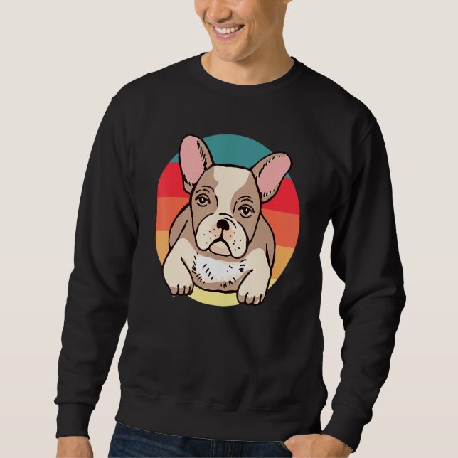 Sudadera Bulldog francés Dog Retro (Anverso)
