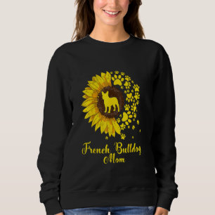 Sudadera Bulldog francés dulce mamá perro de girasol madre 