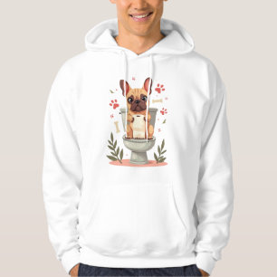 Sudadera Bulldog Francés Enfadado Vintage Sosteniendo Papel