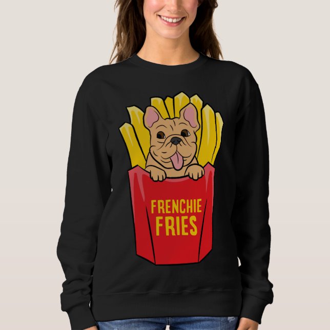Sudadera Bulldog francés Frenchie Fries Cute Bulldog francé (Anverso)