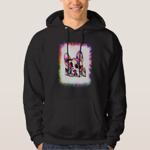 Sudadera Bulldog Francés Geométrico Niño Niña Tinte Blanque