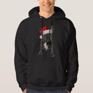 Sudadera Bulldog francés lindo Navidades divertidos de Sant