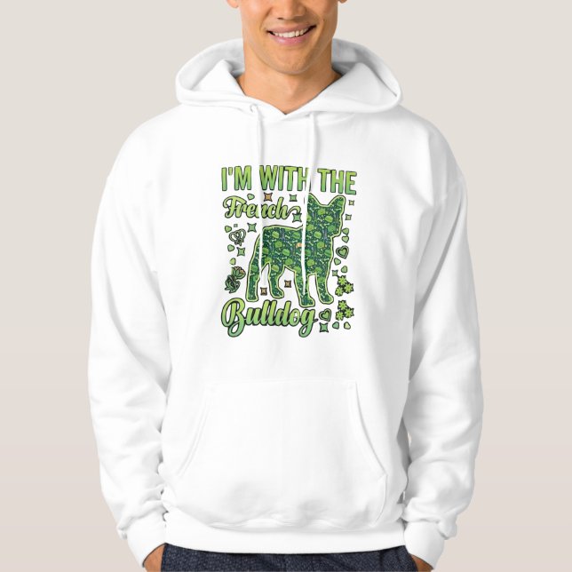 Sudadera Bulldog Francés Macarrones de Halloween Torre Eiff (Anverso)