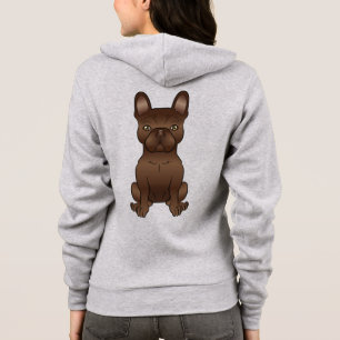 Sudadera Bulldog Francés Marrón / Frenchie Perro de Dibujos