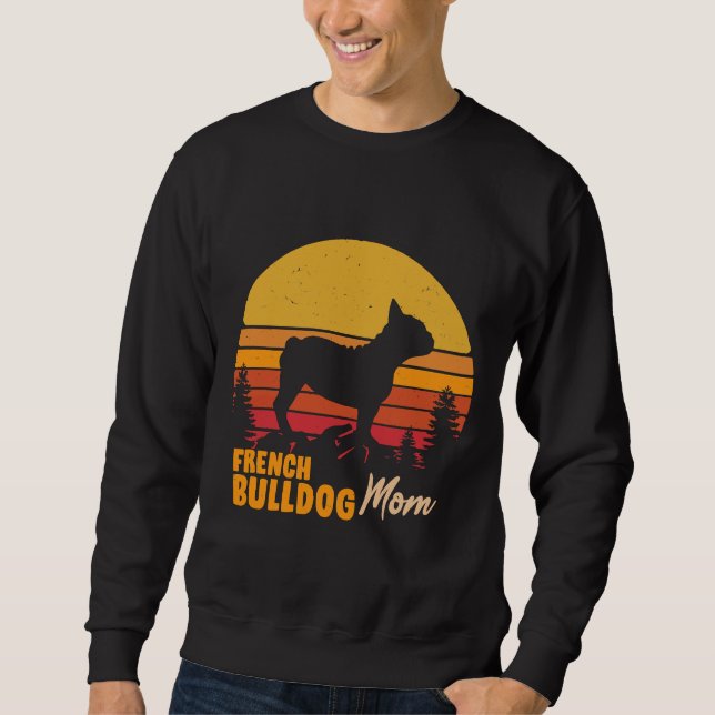 Sudadera Bulldog francés Mom Vintage Retro (Anverso)