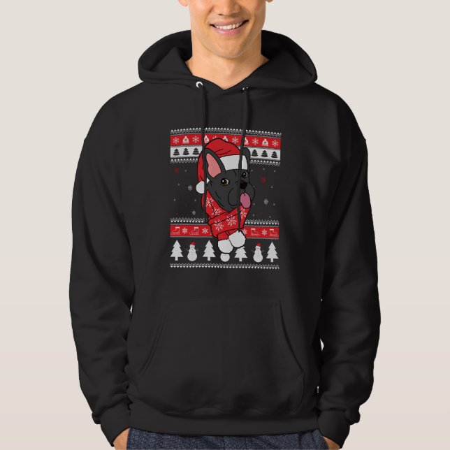 Sudadera Bulldog francés Navidades feos (Anverso)