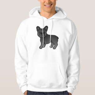 Sudadera Bulldog Francés Negro Perro de Dibujos Animados Li