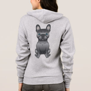 Sudadera Bulldog Francés Negro / Perro Frenchie de Dibujos 