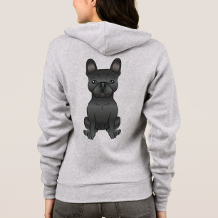 Sudadera Bulldog Francés Negro / Perro Frenchie de Dibujos