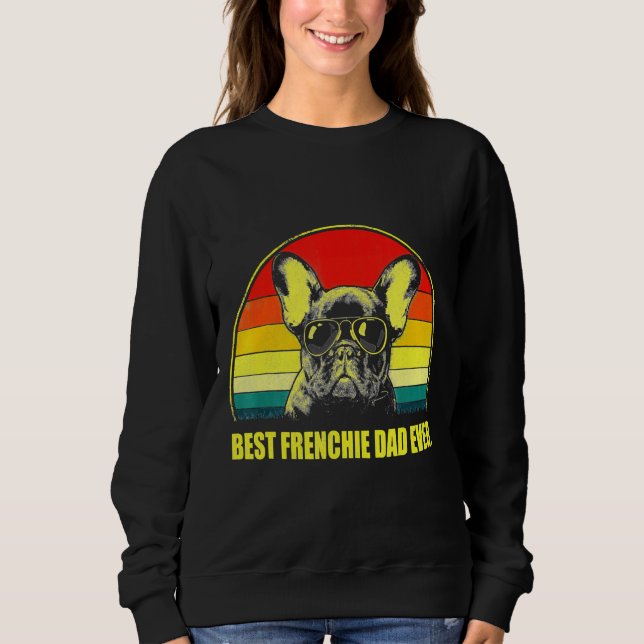 Sudadera Bulldog francés papá perro por (Anverso)