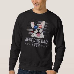 Sudadera Bulldog francés papá vintage patriota bandera esta