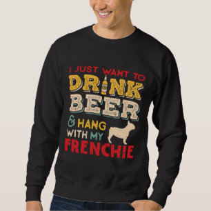 Sudadera Bulldog francés Perro francés papá cerveza amante