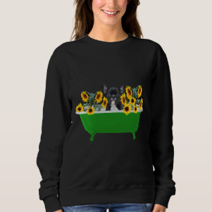 Sudadera Bulldog francés Perro Frenchie Bañera Verde Con So