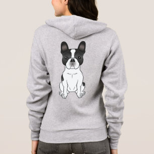 Sudadera Bulldog Francés Piebald Negro / Frenchie Perro Lin