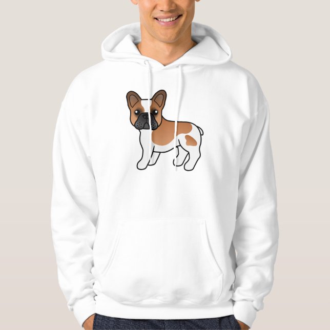 Sudadera Bulldog Francés Piebald Rojo Perro de Dibujos Anim (Anverso)
