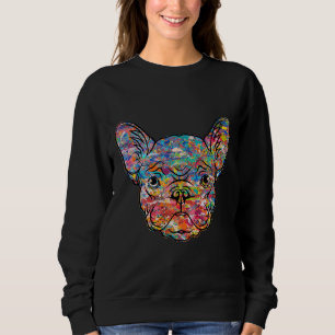 Sudadera Bulldog francés pintado de colores