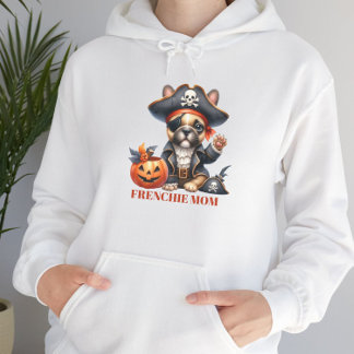 Sudadera Bulldog Francés Pirata Halloween Frenchie Mamá