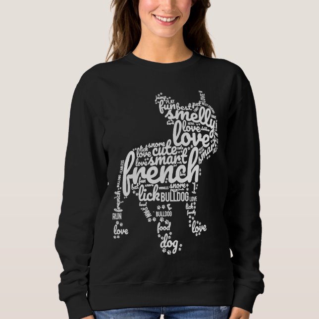 Sudadera Bulldog francés que describe a mi perro (Anverso)