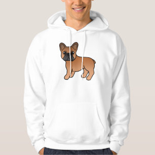 Sudadera Bulldog Francés Rojo Perrito de Dibujos Animados L