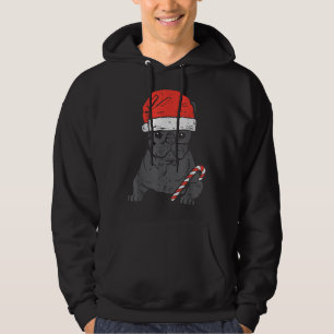 Sudadera Bulldog francés Santa Frenchie Navidades de perros