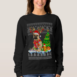 Sudadera Bulldog francés Santa Funny Navidades Ugly Pajama