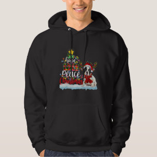 Sudadera Bulldog francés Santa Hat Reindeer