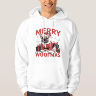 Sudadera Bulldog Francés Sombrero de Santa Claus Feliz Navi