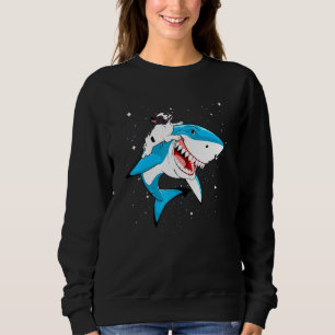 Sudadera Bulldog francés Tiburones niños espacio Galaxy Jaw