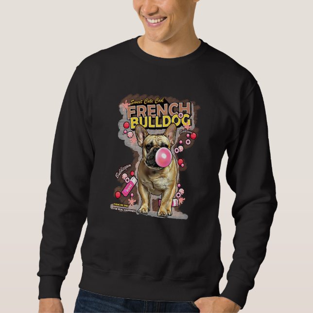 Sudadera Bulldog Francés Y Candy Frenchie Perro Cuppy Anima (Anverso)