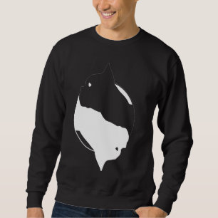 Sudadera Bulldog Francés Yin Yang Símbolo de Meditación Fre