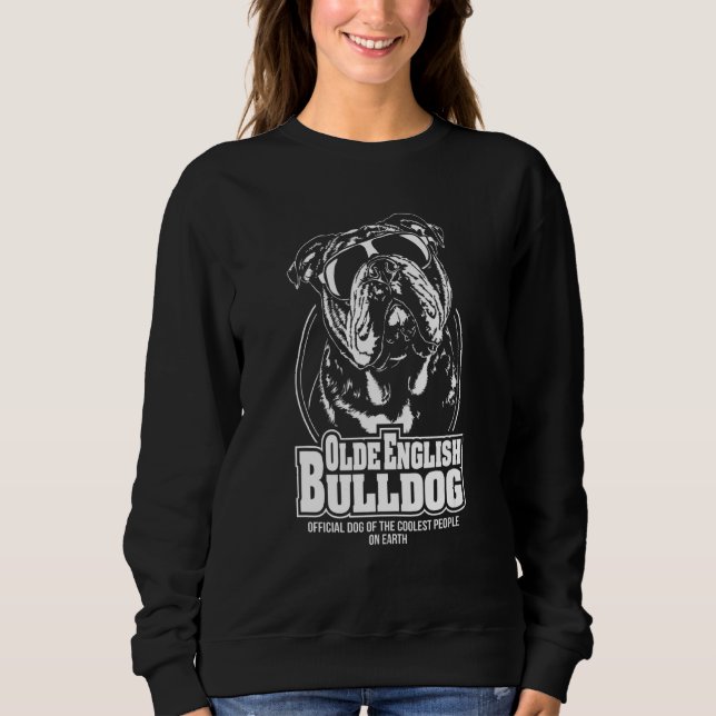 Sudadera Bulldog inglés antiguo más frío perro que dice per (Anverso)