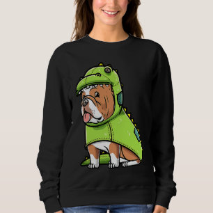 Sudadera Bulldog Inglés De Perro bulldog En Ropa De Dinosau