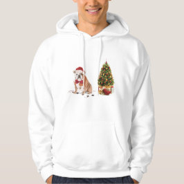 Sudadera Bulldog inglés Navidades graciosos perro con árbol