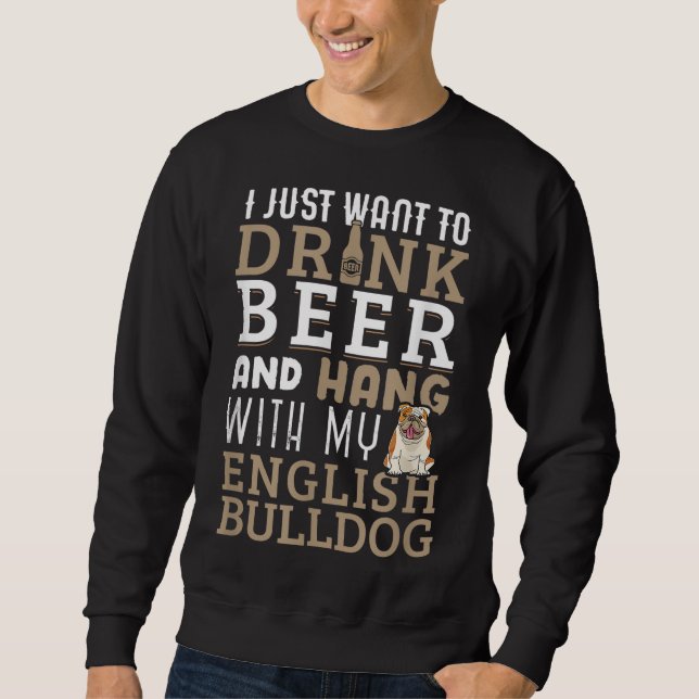 Sudadera Bulldog inglés papá divertido perro británico ador (Anverso)